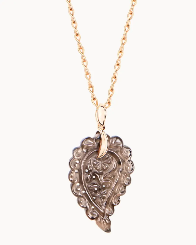 TAMARA COMOLLI Anhänger PENDANT INDIA SMALL SMOKY QUARTZ aus 18 Rosegold