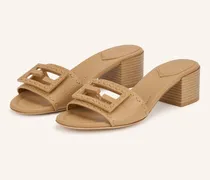 Mules Mit Cut-Outs braun