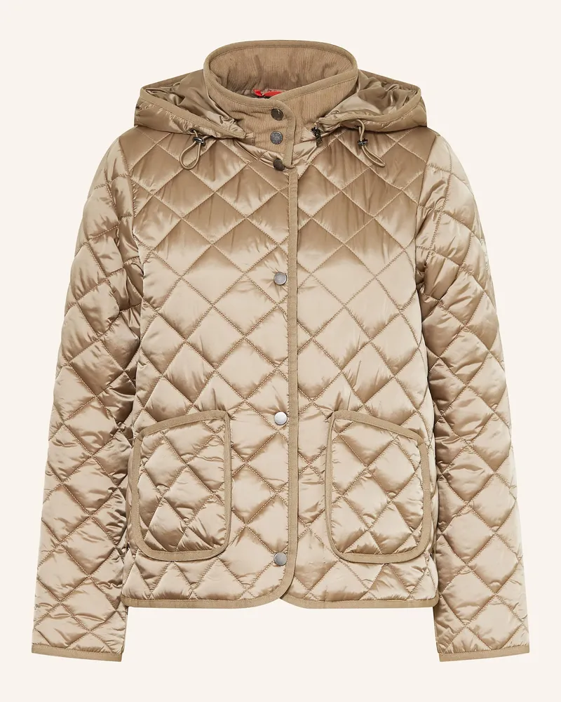 No. 1 Como Steppjacke Quebec Mit Abnehmbarer Kapuze gruen Taupe