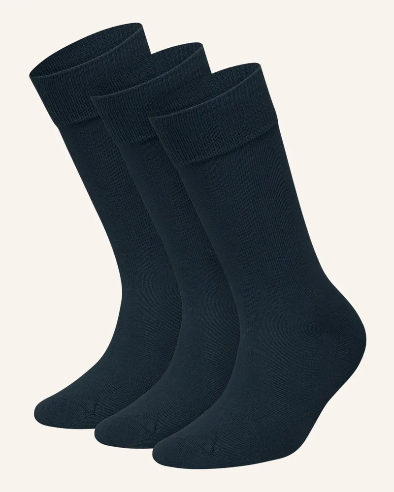 DillySocks 3er-Pack Socken One Color Smooth blau Dunkelblau