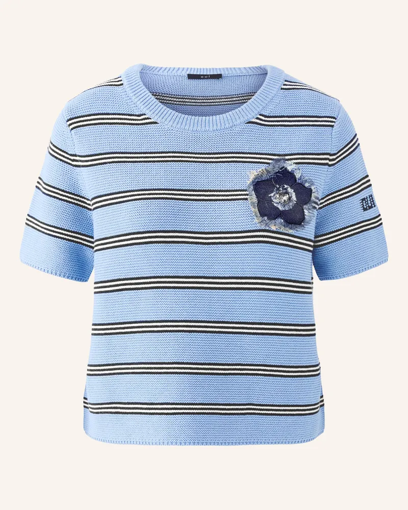 Oui  Strickshirt blau Hellblau