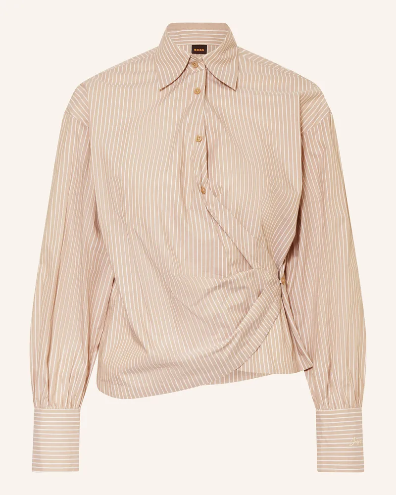 HUGO BOSS Hemdbluse Brapen braun Hellbraun