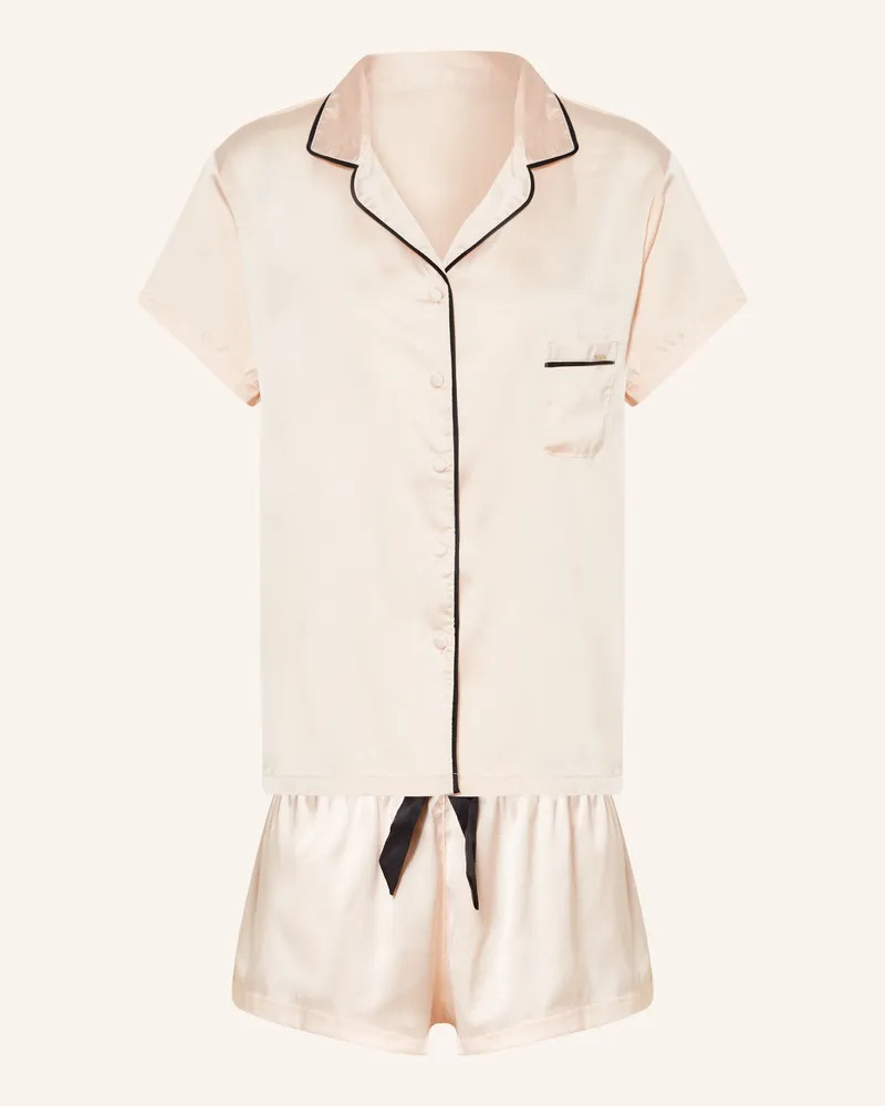 Bluebella Shorty-Schlafanzug Abigail Aus Satin rosa Lachs