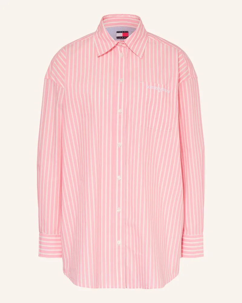 Tommy Hilfiger Oversized-Hemdbluse rot Rosa