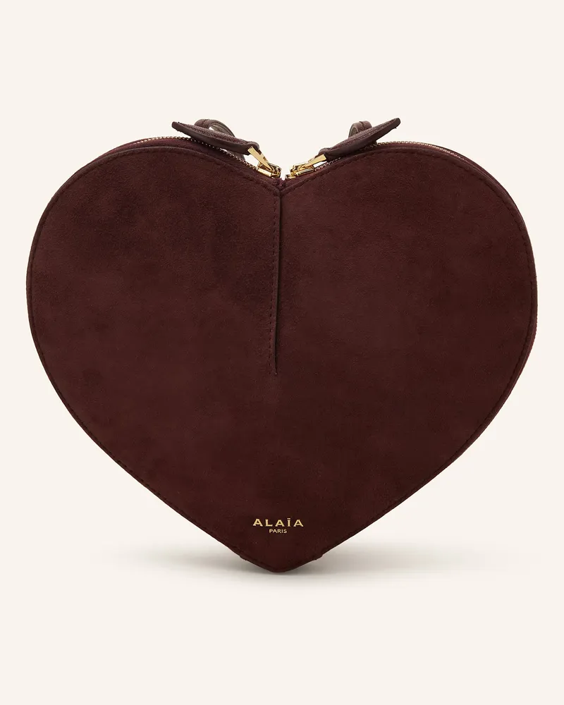Alaïa Umhängetasche LE COEUR Dunkelrot
