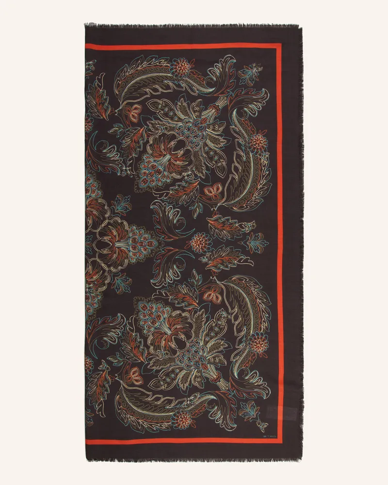 Etro Tuch mit Cashmere Dunkelgrau