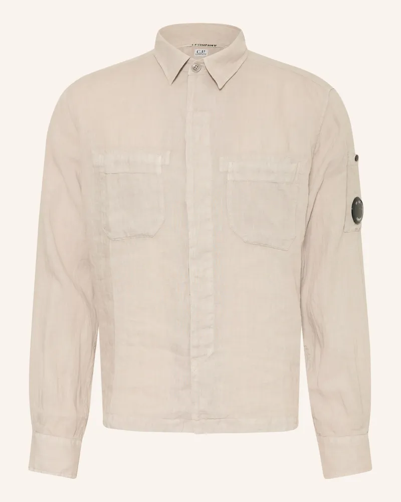 C.P. Company Leinenhemd Regular Fit grau Beige