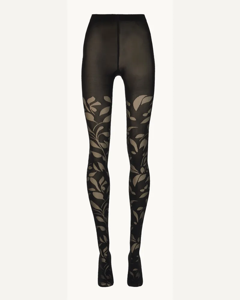 Wolford Strumpfhose Floral Tights schwarz Nude