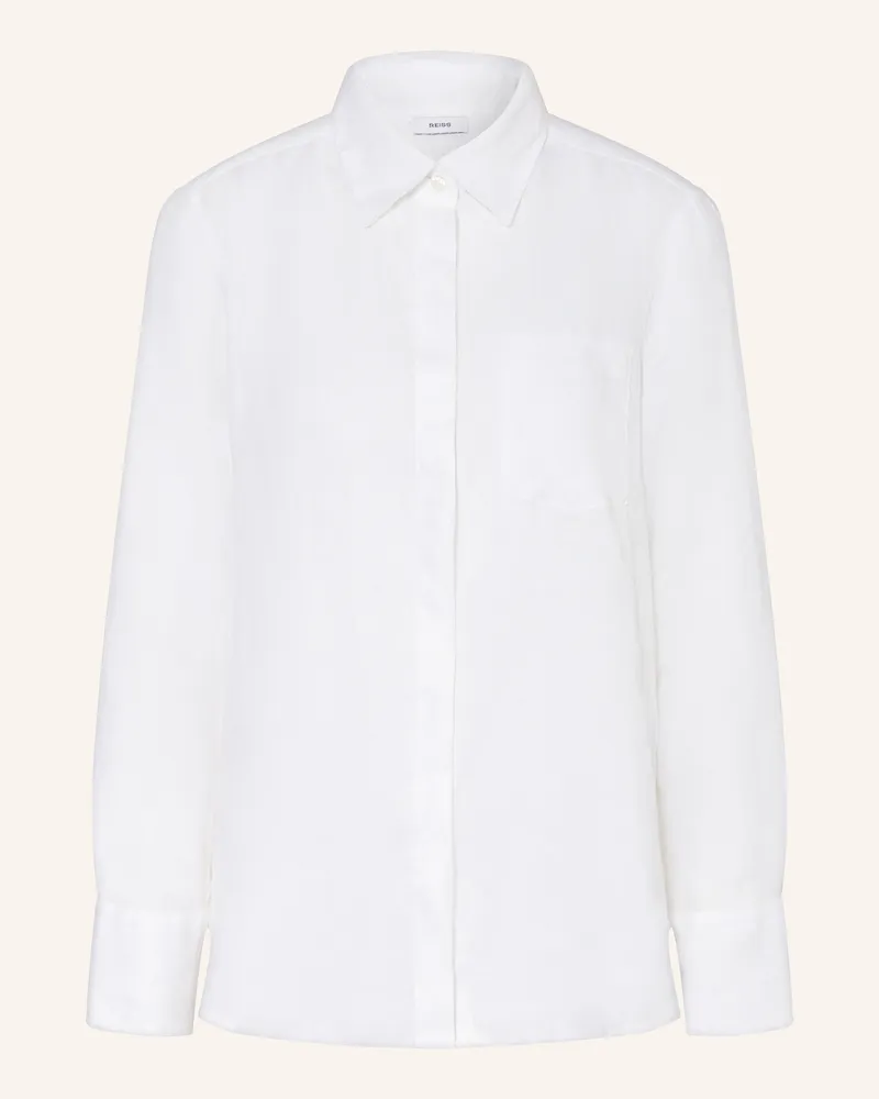 Reiss Hemdbluse Belle Aus Leinen weiss Weiss
