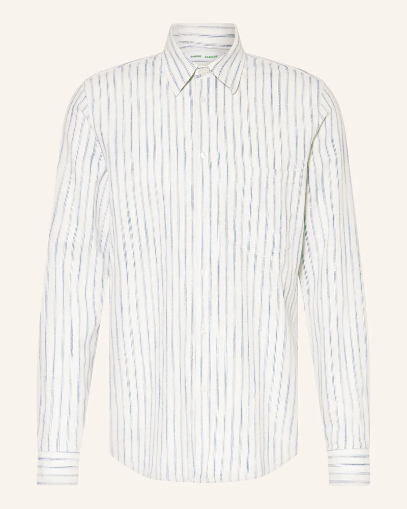Samsøe & Samsøe Hemd LIAM Comfort Fit mit Leinen Weiss