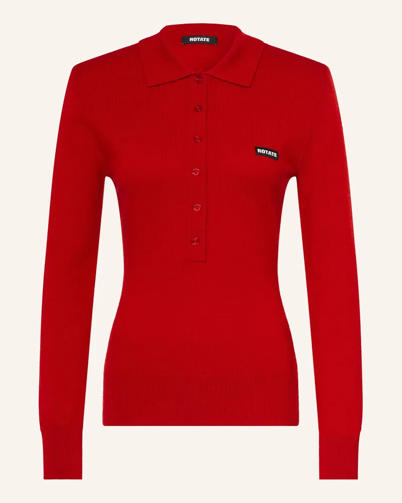 ROTATE Birger Christensen Strick-Poloshirt rot Rot