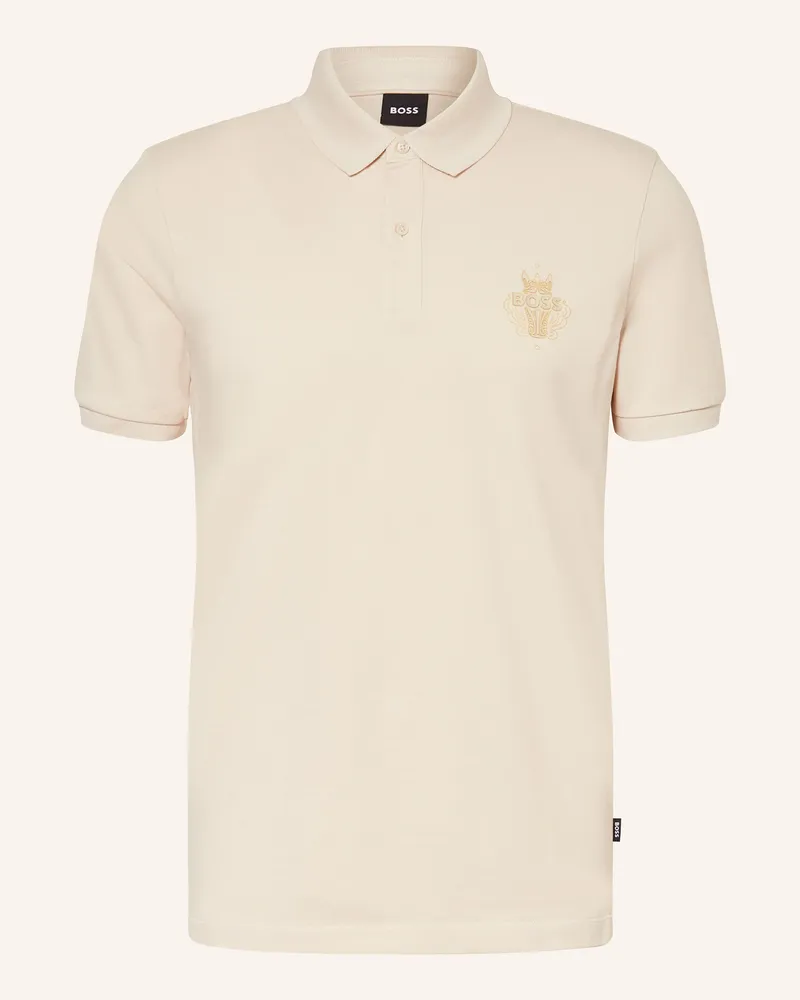 HUGO BOSS Piqué-Poloshirt QIANG_CNY Ecru
