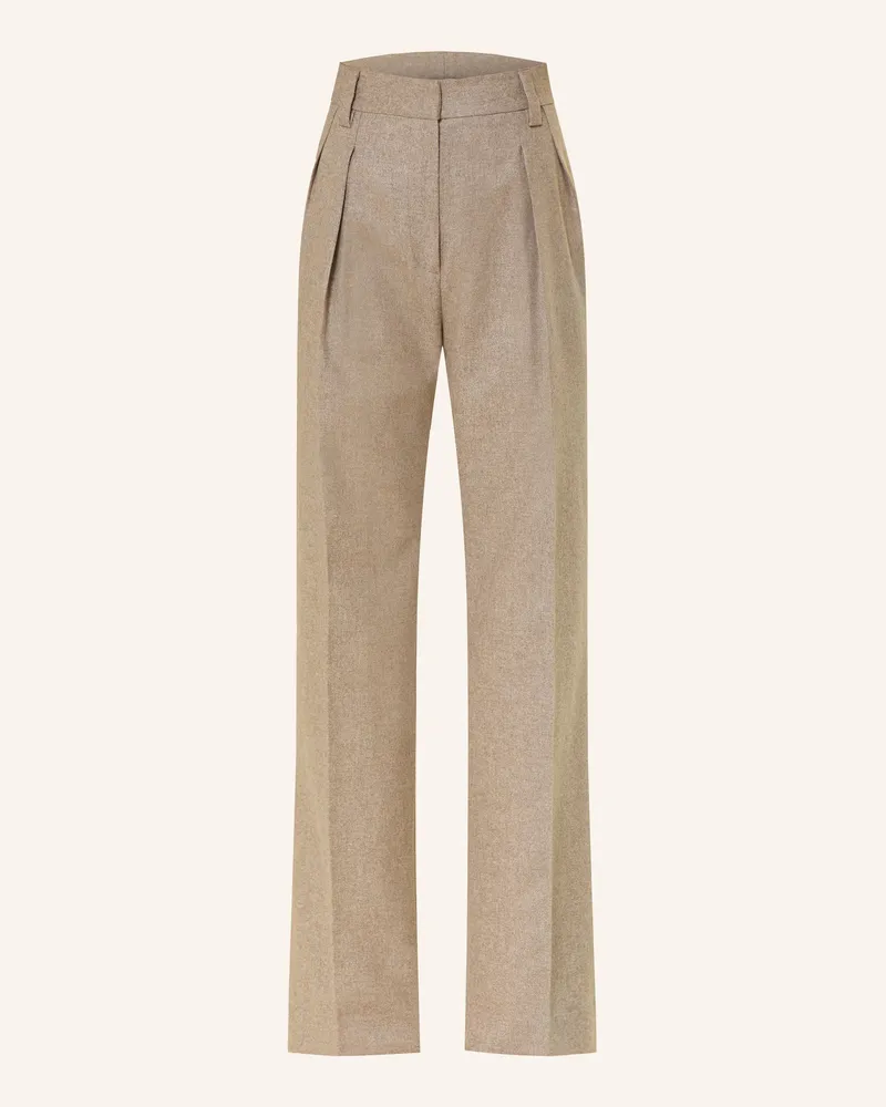 Antonelli Firenze Marlenehose TIMO mit Glitzergarn Taupe
