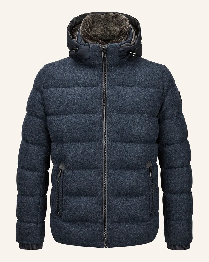 Milestone Steppjacke Msmason Im Materialmix Mit Abnehmbarem Kragen blau Blau