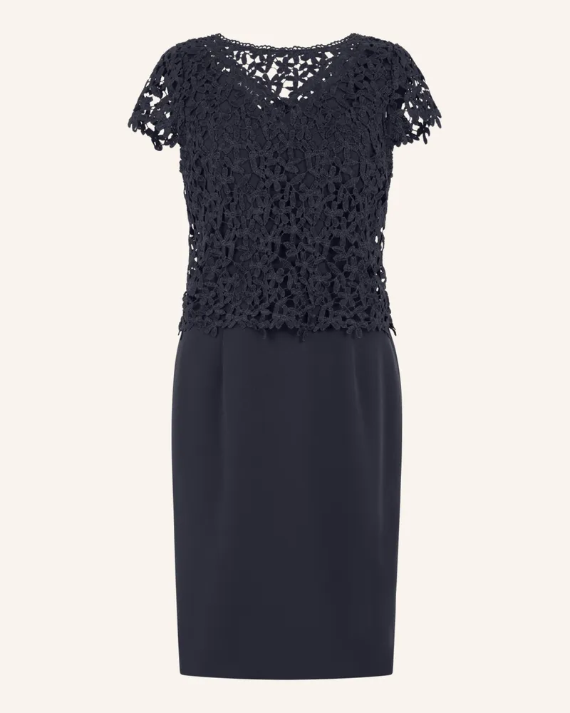 Apart Etuikleid Mit Spitzenjäckchen blau Dunkelblau
