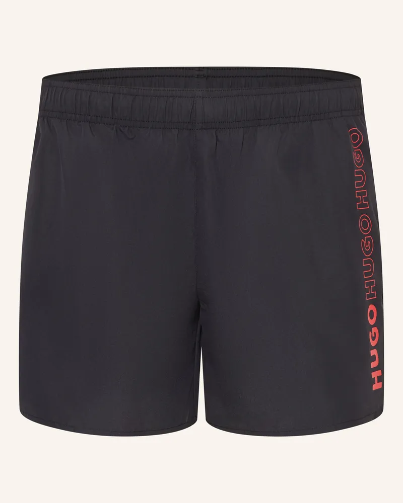 HUGO BOSS Badeshorts Tiki schwarz Schwarz