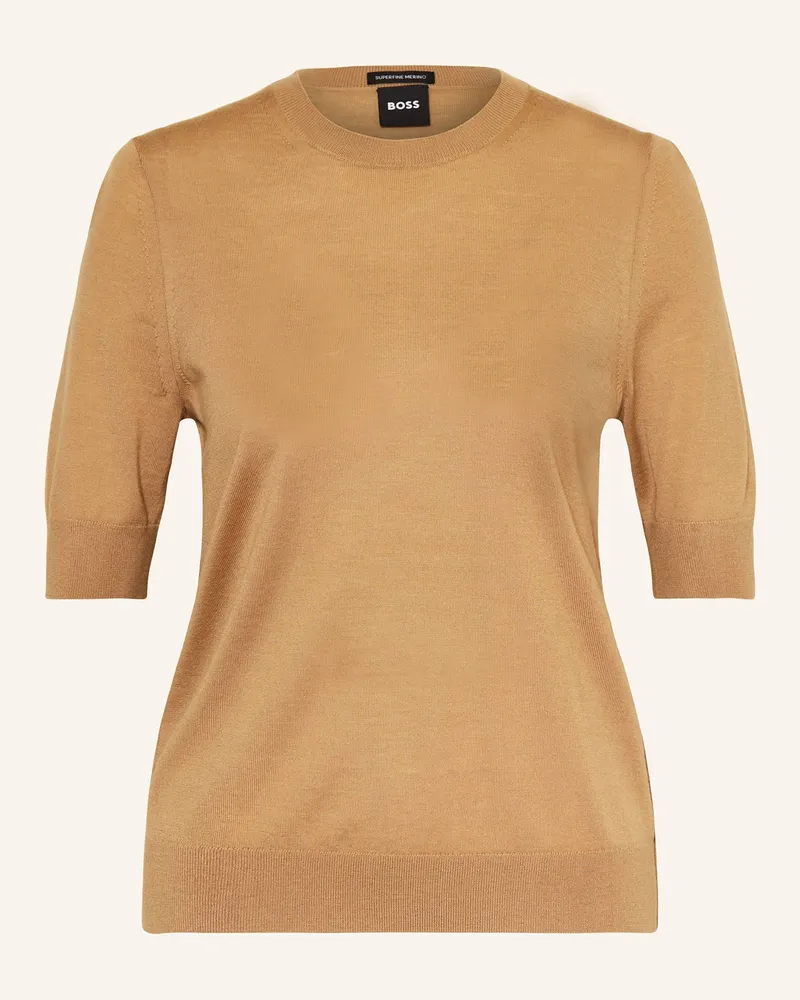 HUGO BOSS Strickshirt FARBELLA Beige