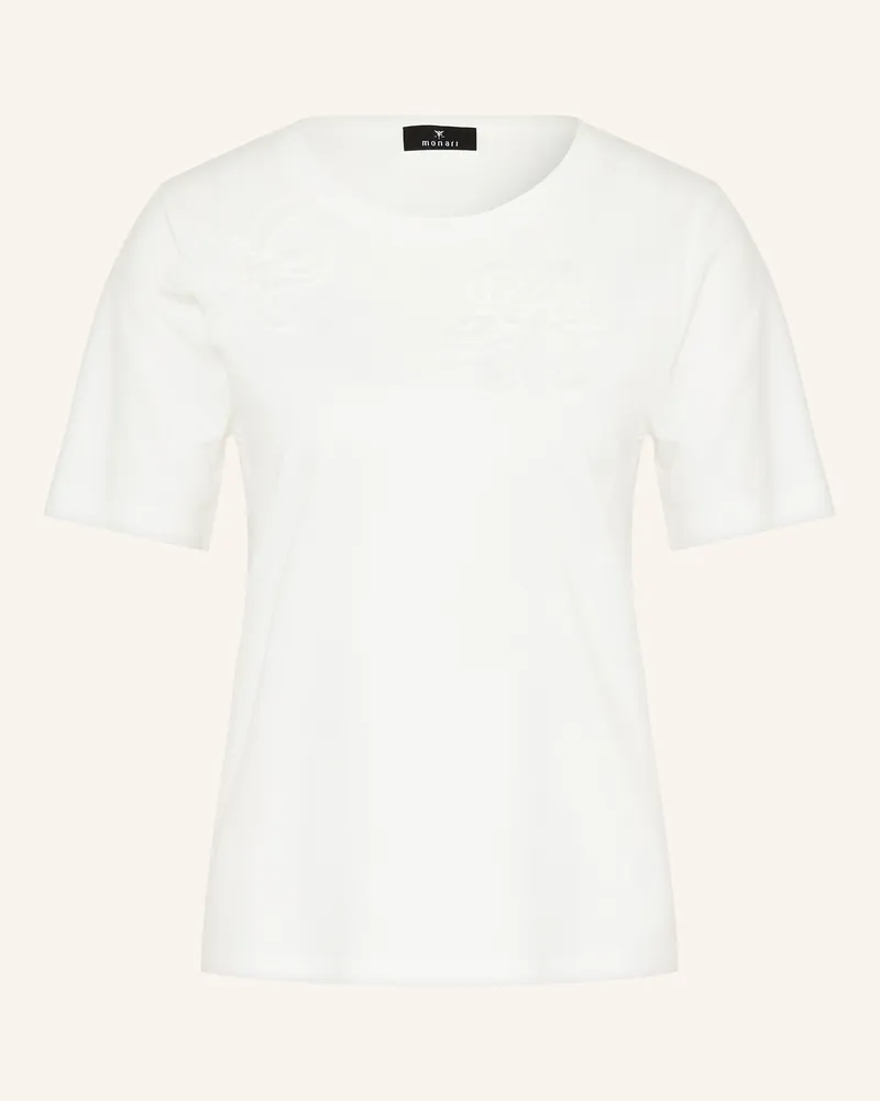 monari T-Shirt mit Pailletten Creme