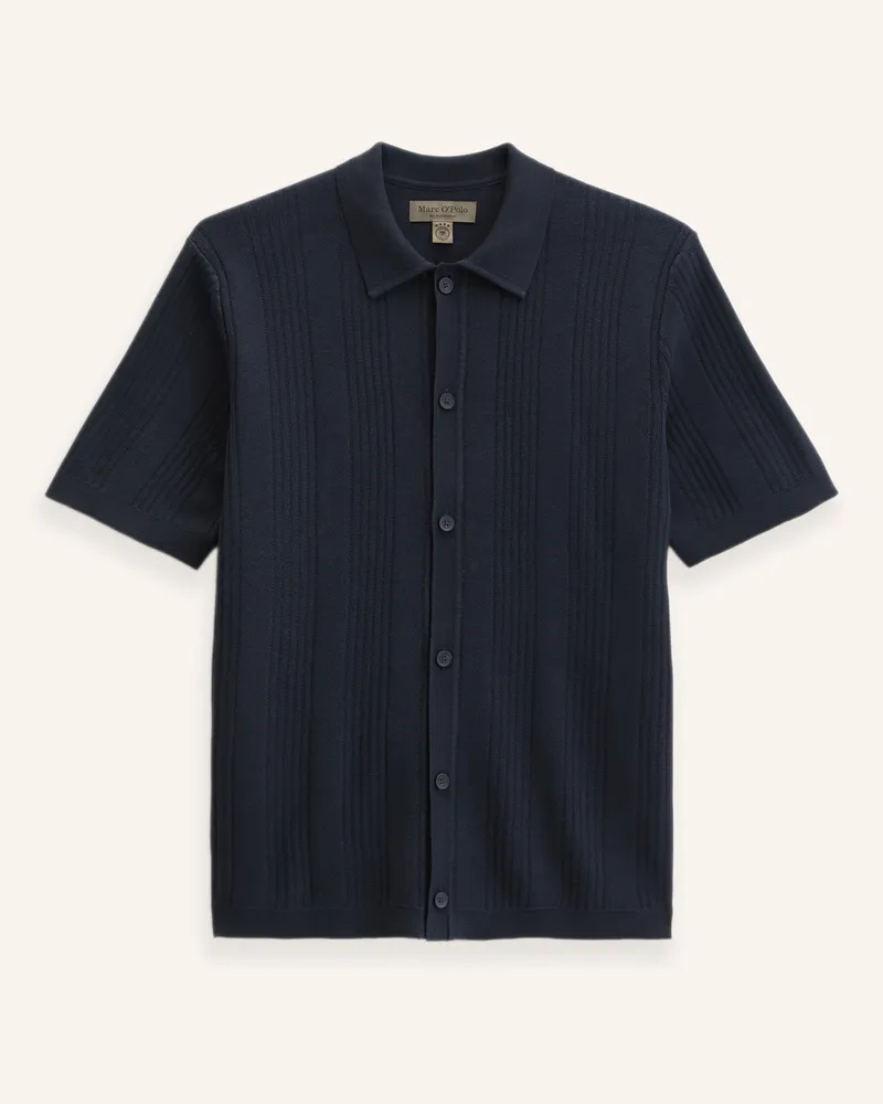 Marc O'Polo Strick-Shirt blau Dunkelblau