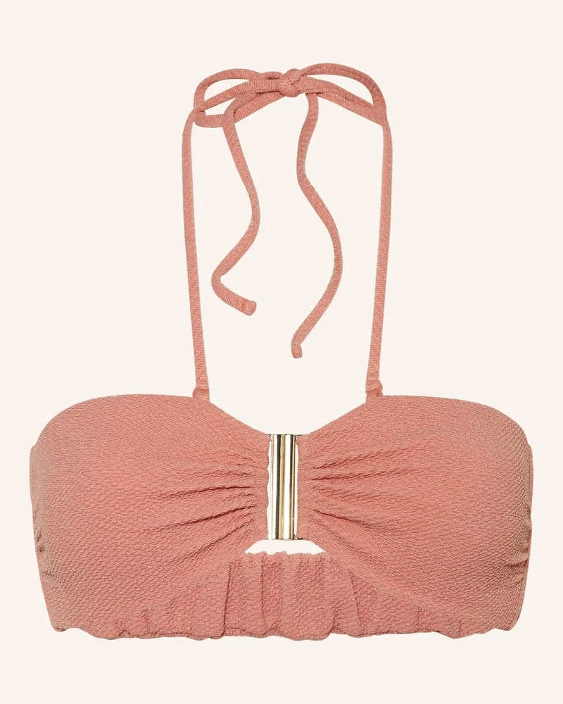 watercult Bandeau-Bikini-Top Swim Sparkle Mit Glitzergarn rosa Rosé