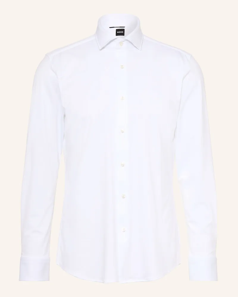 HUGO BOSS Hemd HANK Slim Fit Weiss