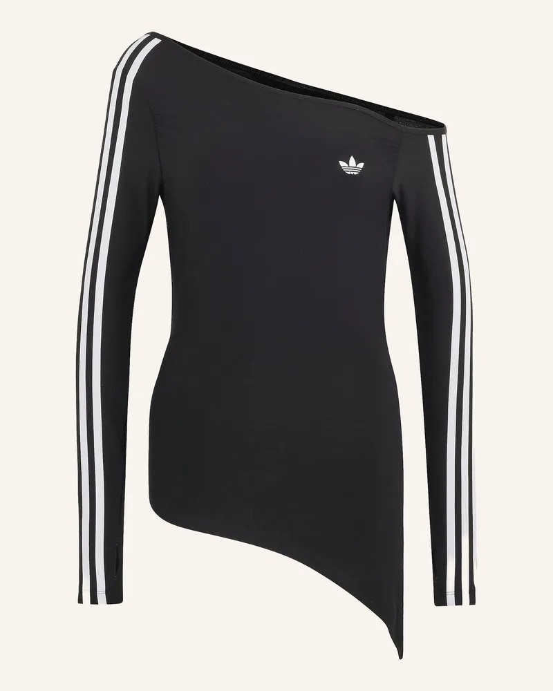 adidas One-Shoulder-Shirt schwarz Schwarz