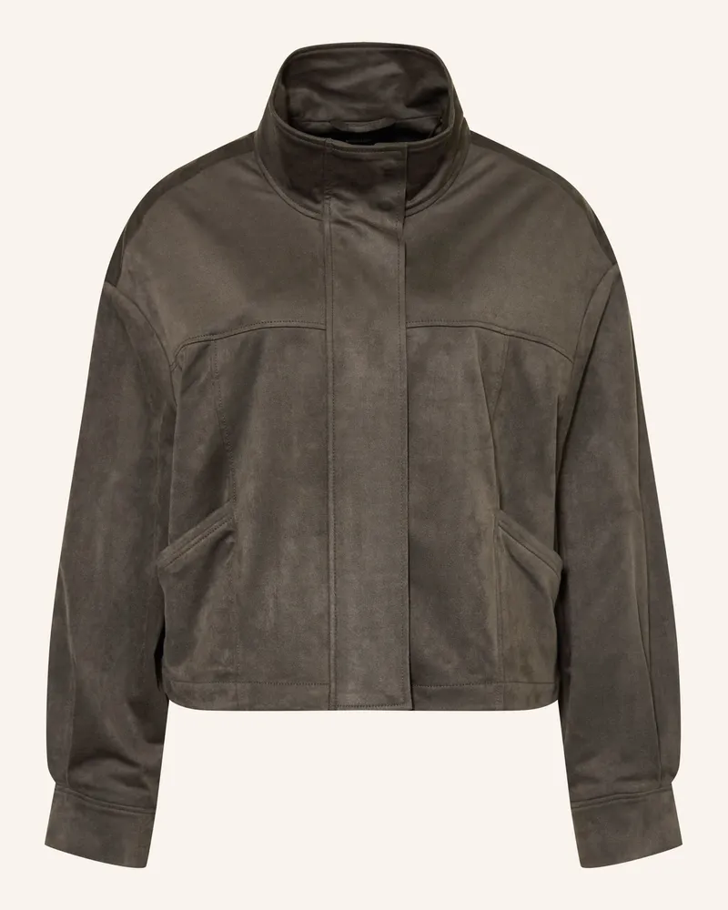 someday. Kastenjacke Neila In Lederoptik gruen Khaki