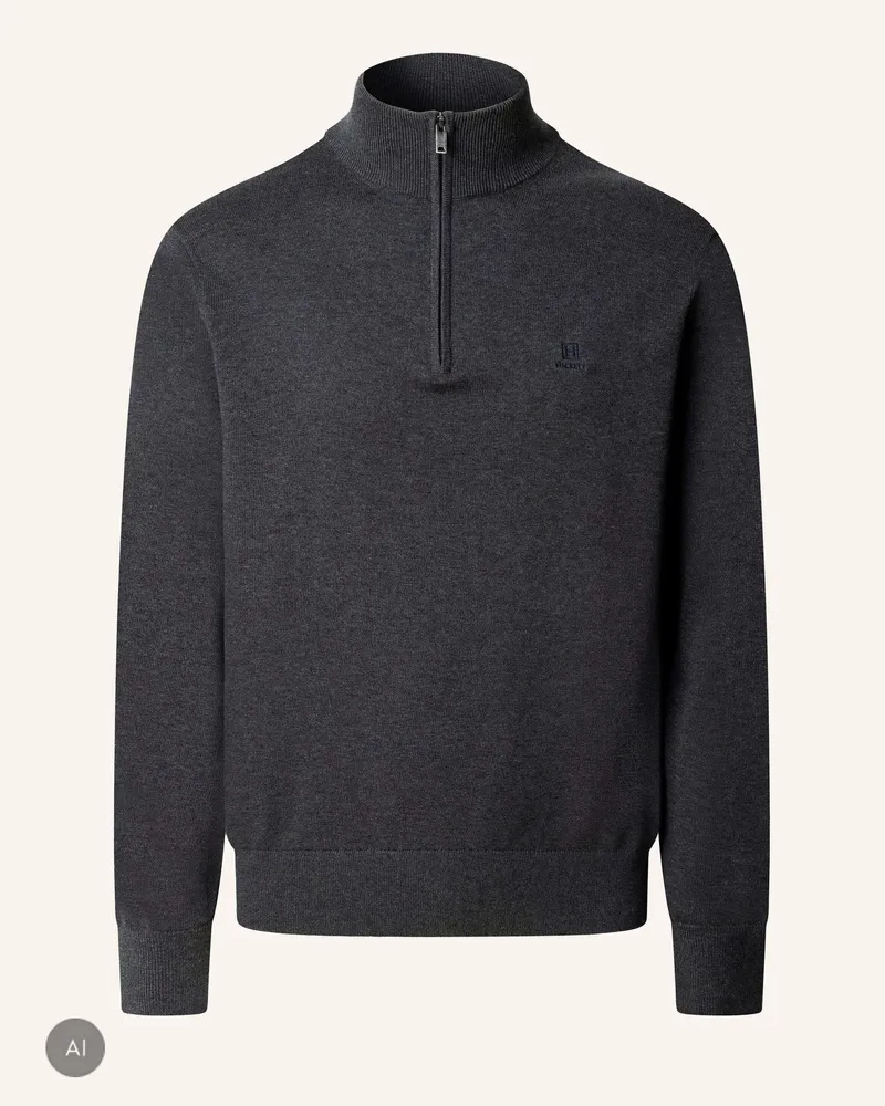 Hackett Pullover Hrtg Cotton H Hzip grau Dunkelgrau