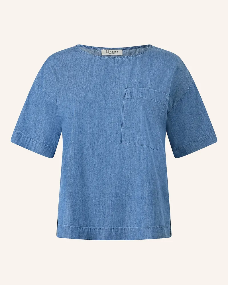 Maerz Blusenshirt In Jeansoptik blau Blau