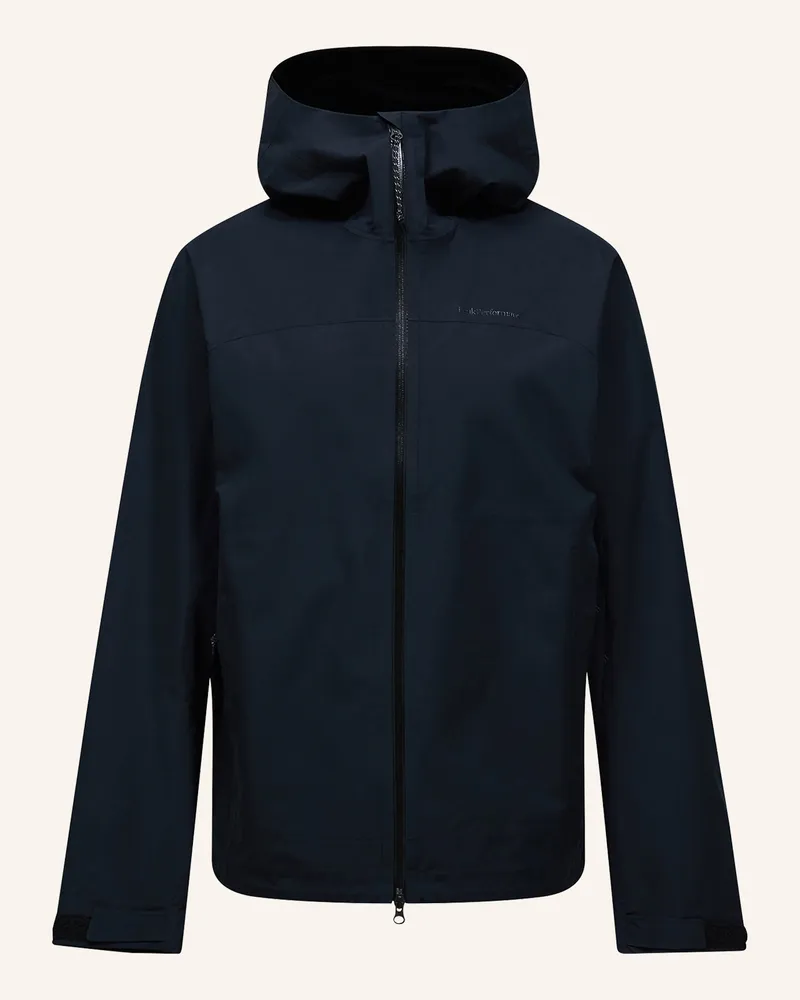 Peak Performance M Treeline Hipe® 2.5l  Shell Jacket Regenjacke schwarz Schwarz