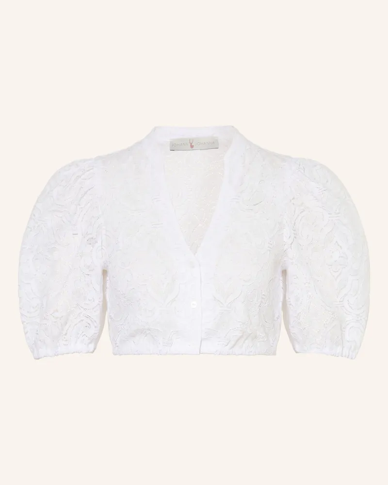 Johann & Johanna Dirndlbluse Aus Spitze weiss Weiss
