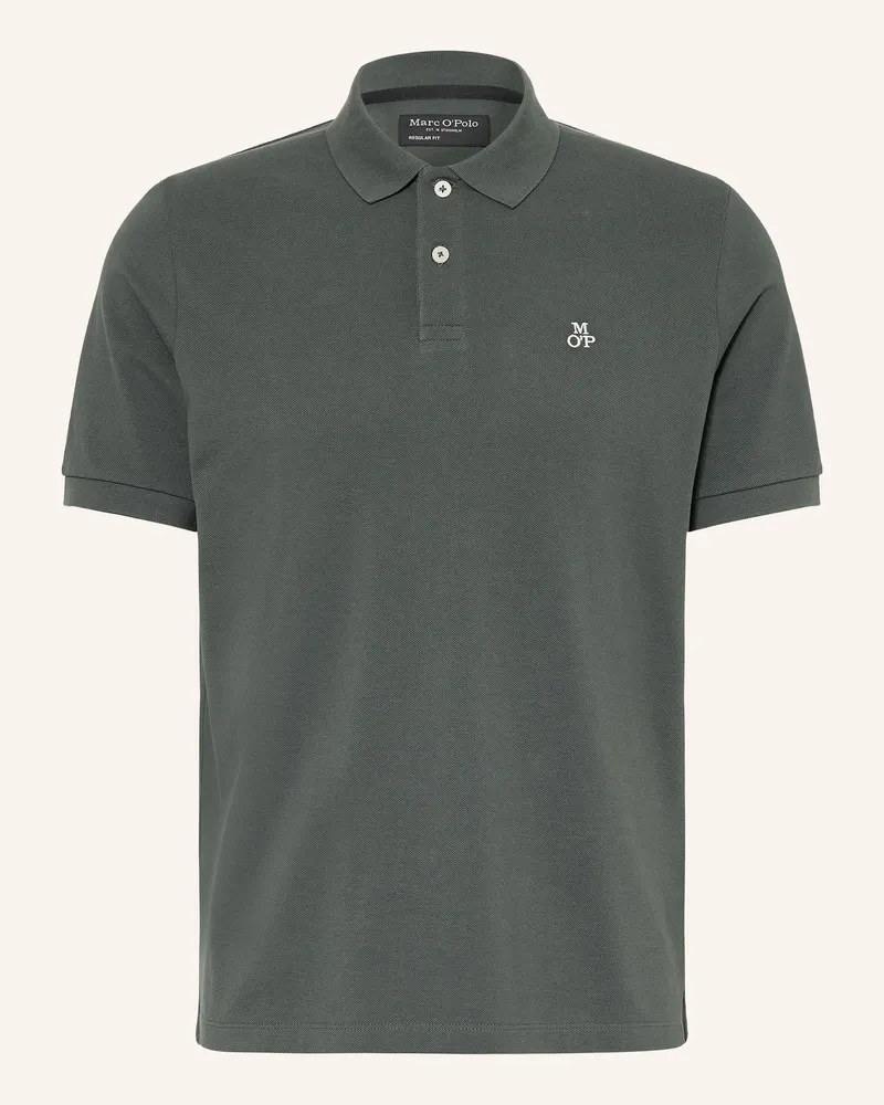 Marc O'Polo Piqué-Poloshirt Regular Fit Dunkelgrün