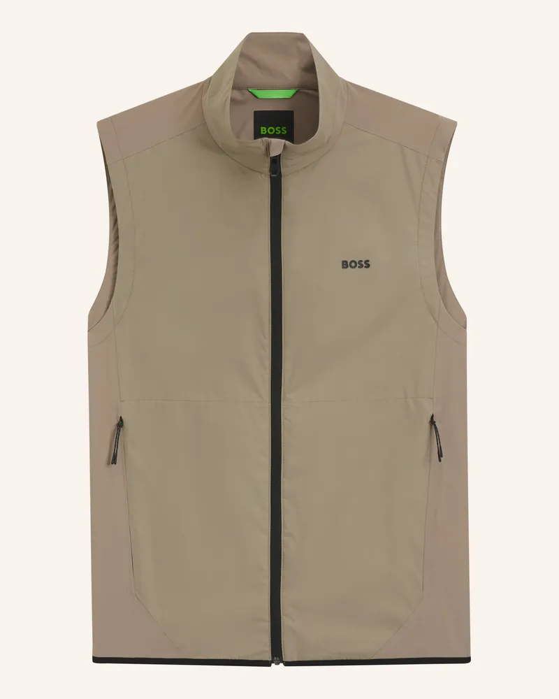 HUGO BOSS Casual Jacke Ow_Goc Birdie Vest Regular Fit gruen Hellgrün