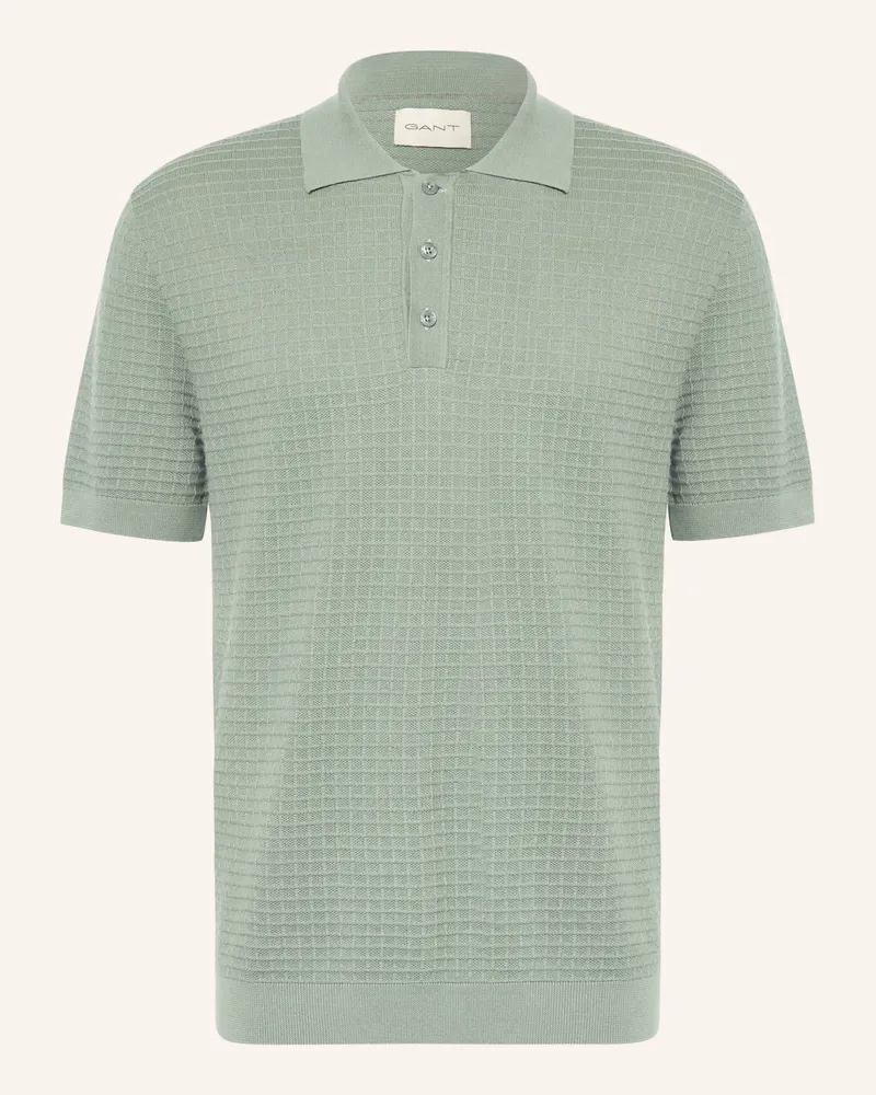 Gant Strick-Poloshirt gruen Mint