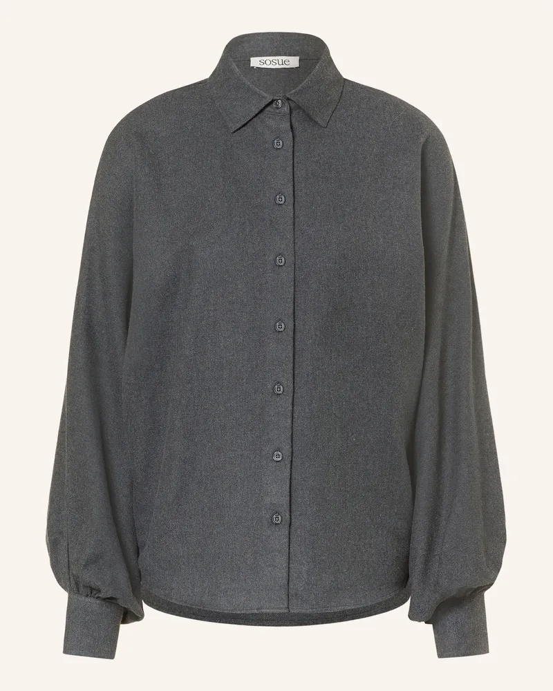 SoSUE Hemdbluse Antonia Aus Flanell grau Dunkelgrau