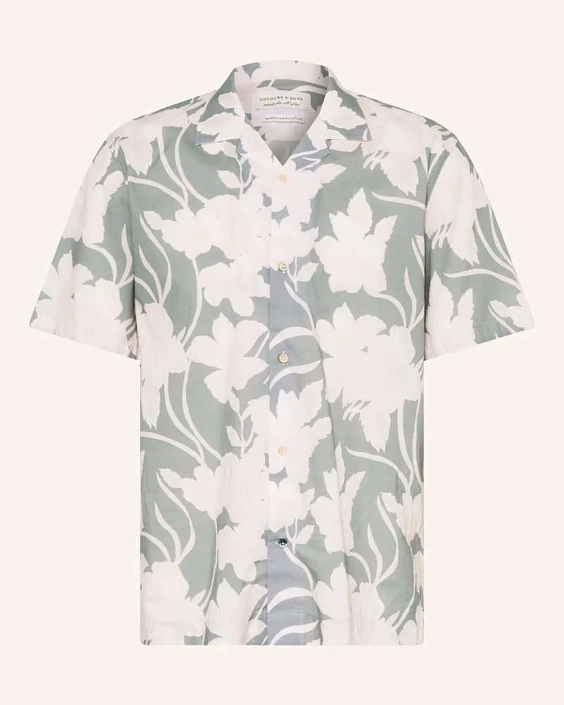 colours & sons Resorthemd Relaxed Fit Hellgrün