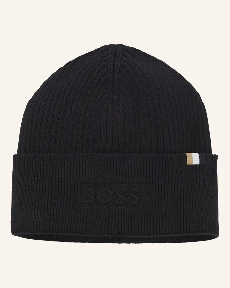 HUGO BOSS Strickm�Tze Magico_R_Hat schwarz Schwarz