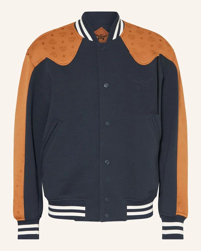 MCM College-Jacke im Materialmix Dunkelblau