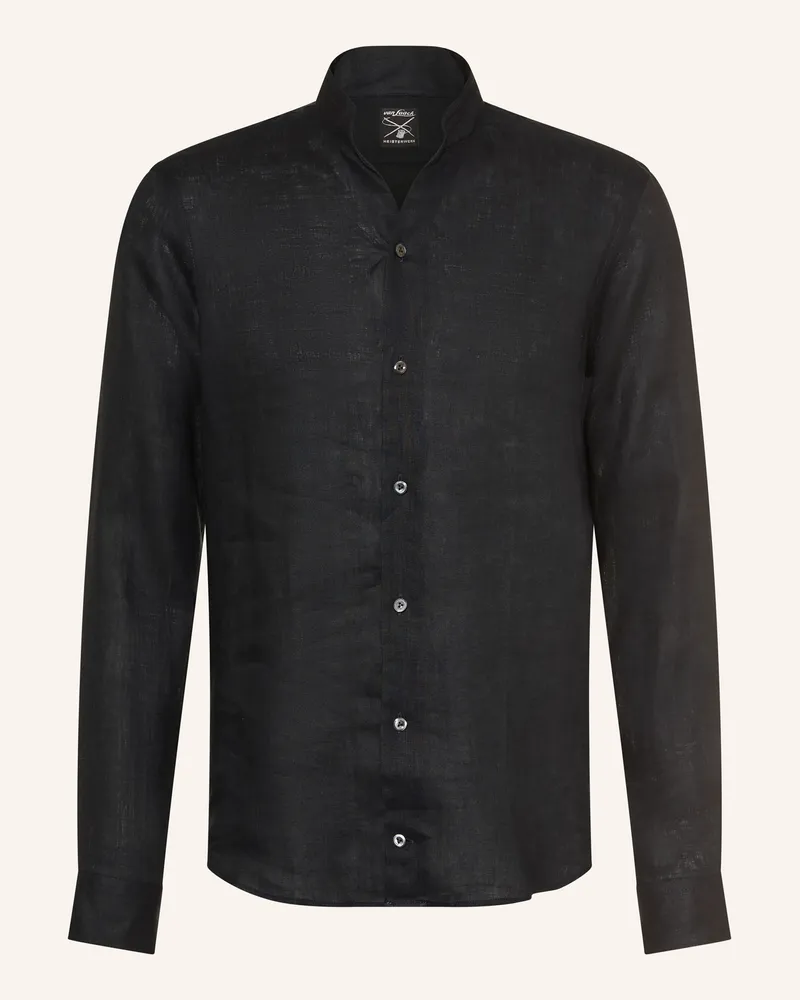van Laack Leinenhemd Vl-Rudo-K Slim Fit Mit Stehkragen blau Dunkelblau