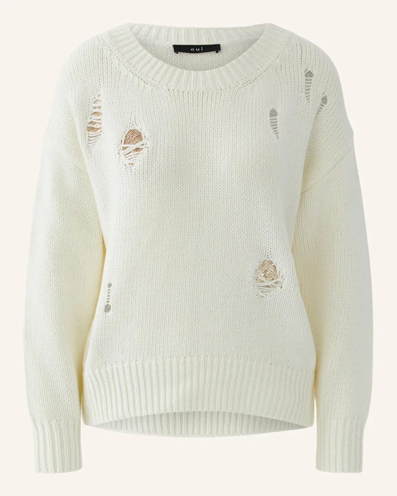 Oui  Pullover weiss Weiss
