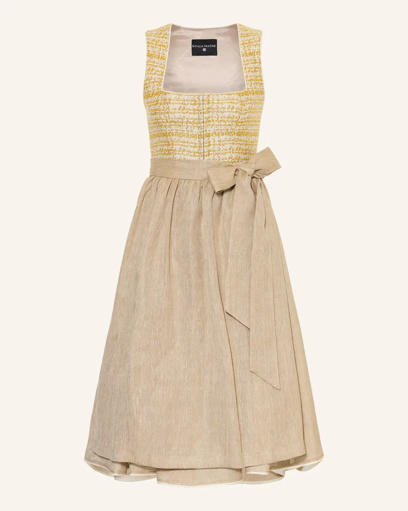 KINGA MATHE Bouclé-Dirndl SARANDA mit Glitzergarn Gold