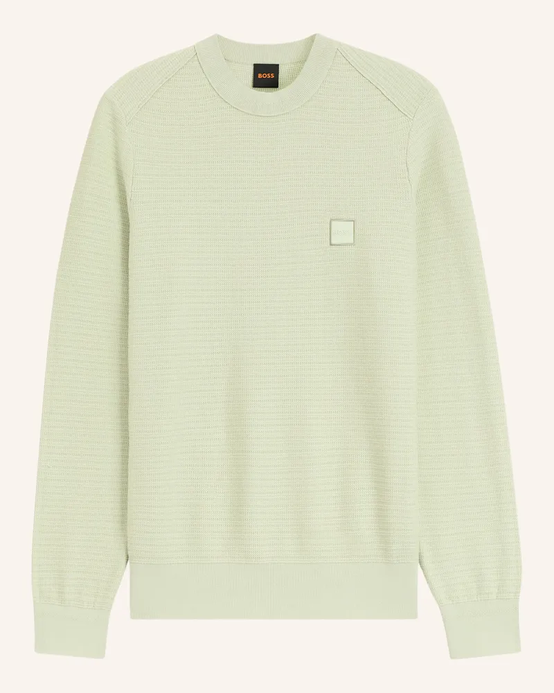 HUGO BOSS Pullover Anion gruen Grün