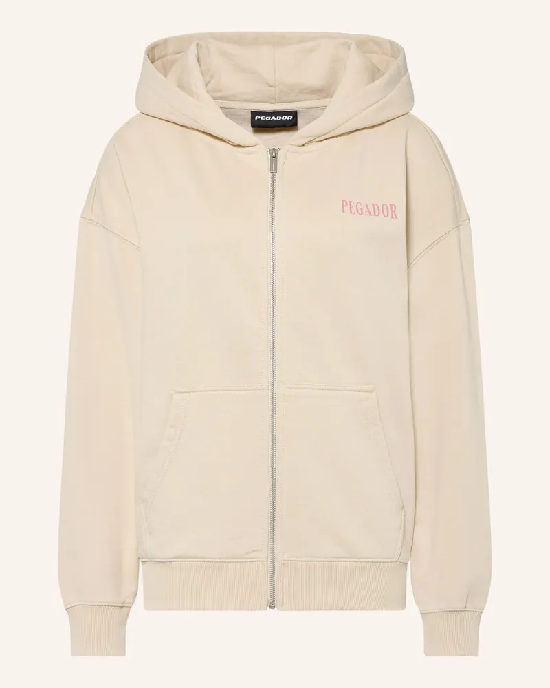 PEGADOR Oversized-Sweatjacke Olargues weiss Beige