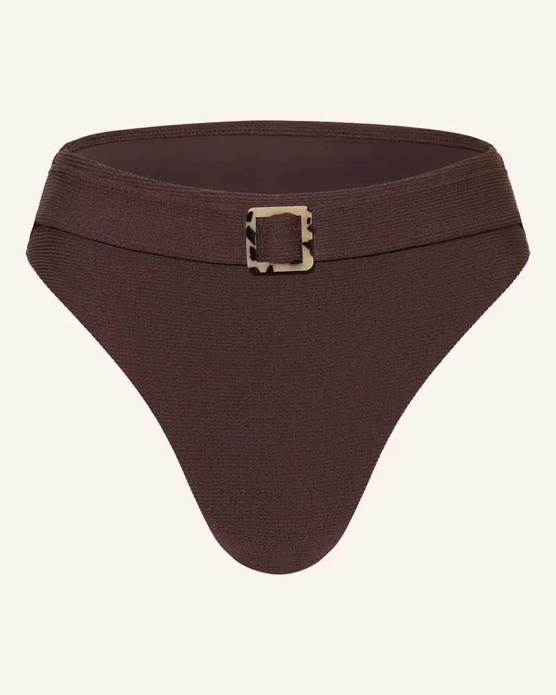 Cyell High-Waist-Bikini-Hose WAVY BROWN Dunkelrot