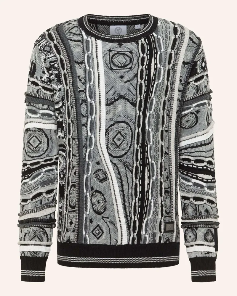 Carlo Colucci Strickpullover Fazal schwarz Schwarz