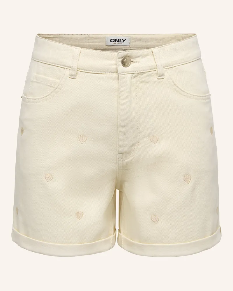 only Jeansshorts weiss Ecru