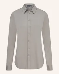 van Laack Bluse Modern Fit Langer Ärmel Hemdblusenkragen Grau