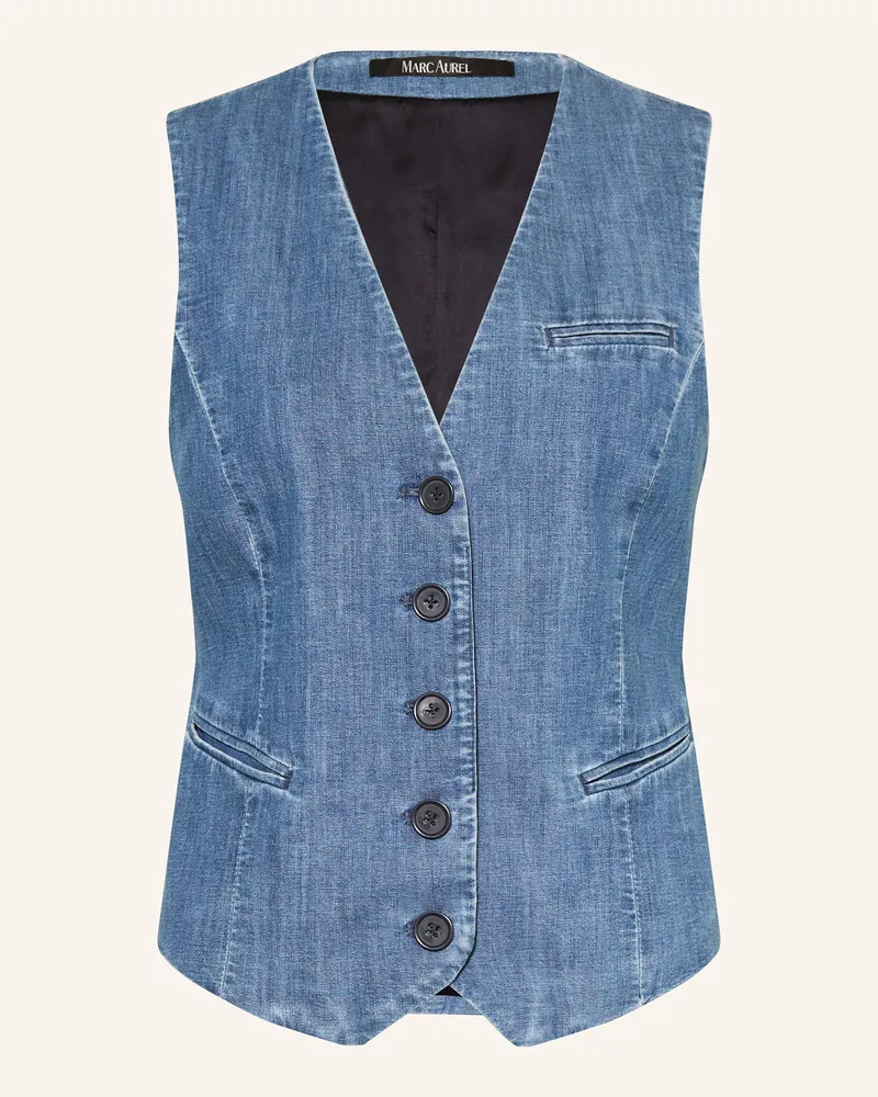 MARC AUREL Blazerweste in Jeansoptik Hellblau