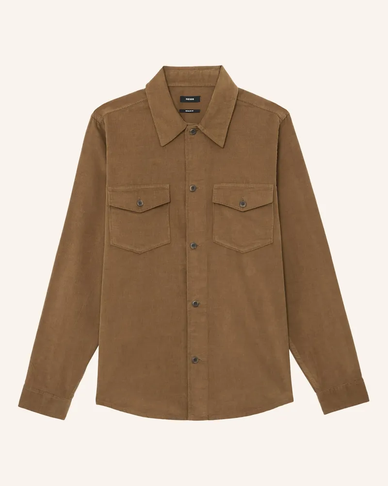 Reiss Cord-Overshirt Kai braun Braun
