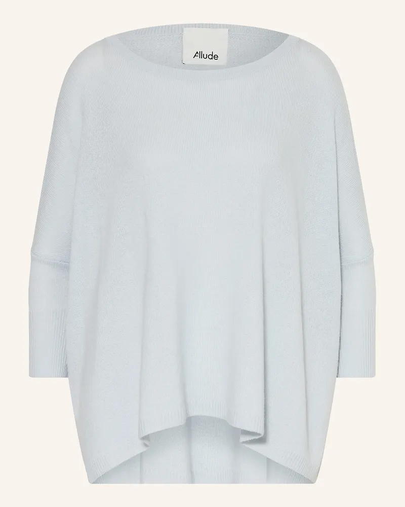 ALLUDE Cashmere-Pullover mit 3/4-Arm Hellblau